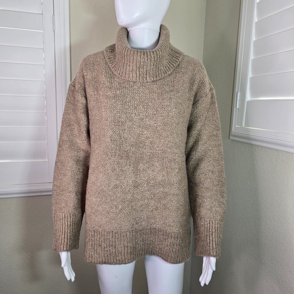 Banana Republic Turtleneck Knit Sweater Camel Color Size Medium
